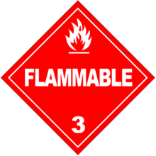 flammable liquids sign for flammable liquid transportation companies in Australia.